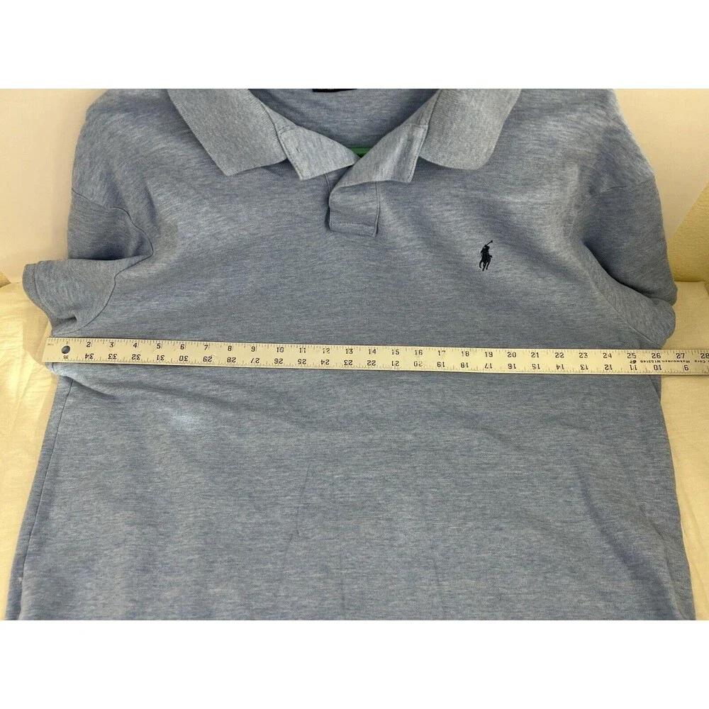 Polo Ralph Lauren Polo Shirt Men Size 2XL Blue 100% Cotton Short Sleeve Collared
